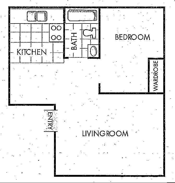 1x1 Floor Plan